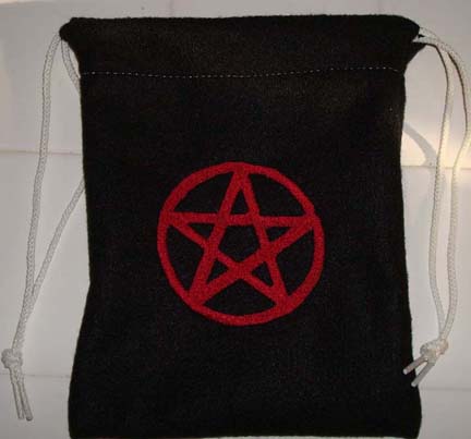 Black Felt Pentagram Bag